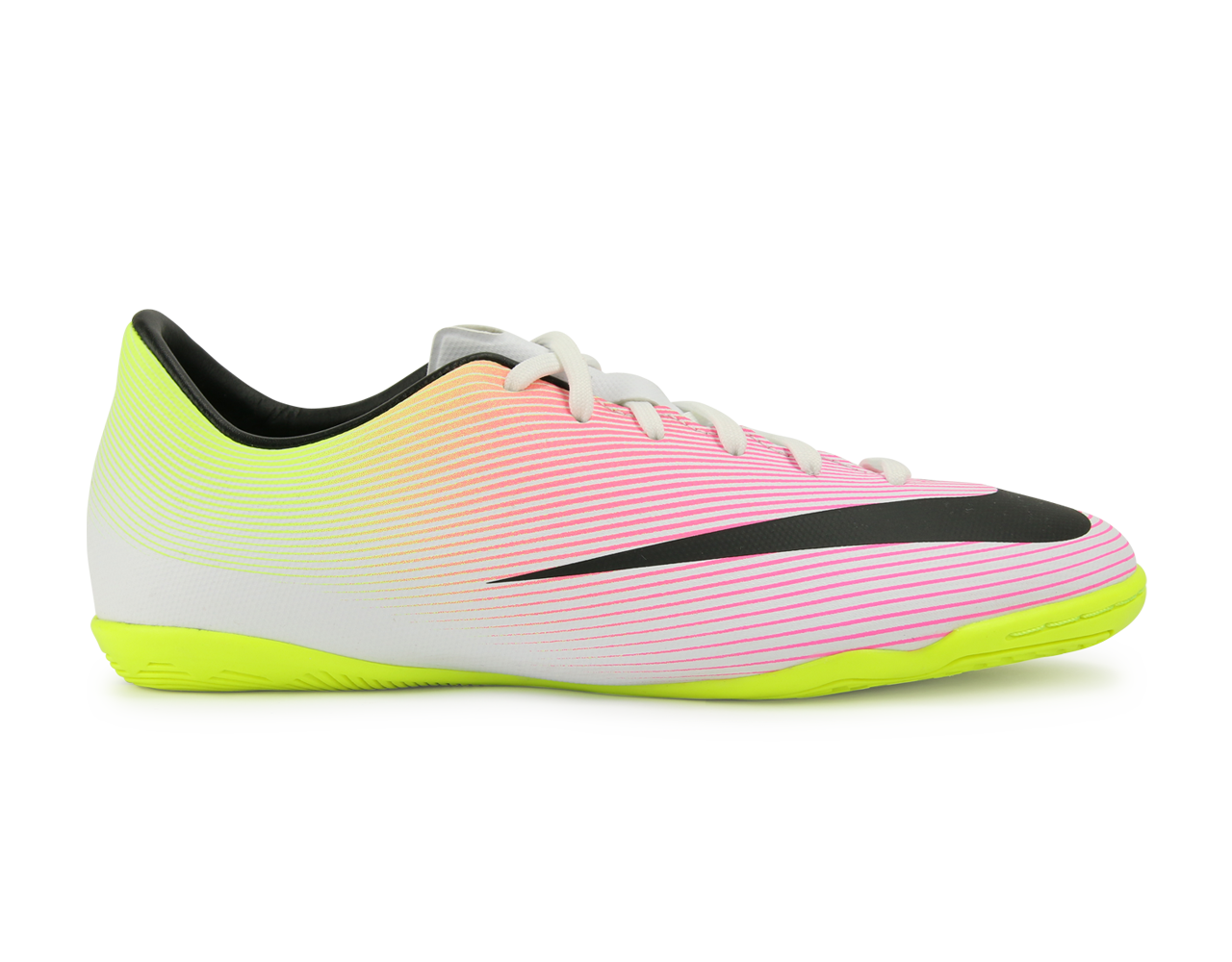 Nike Kids Mercurial Victory V Indoor Soccer Shoes White/Black Volt/Total Orange