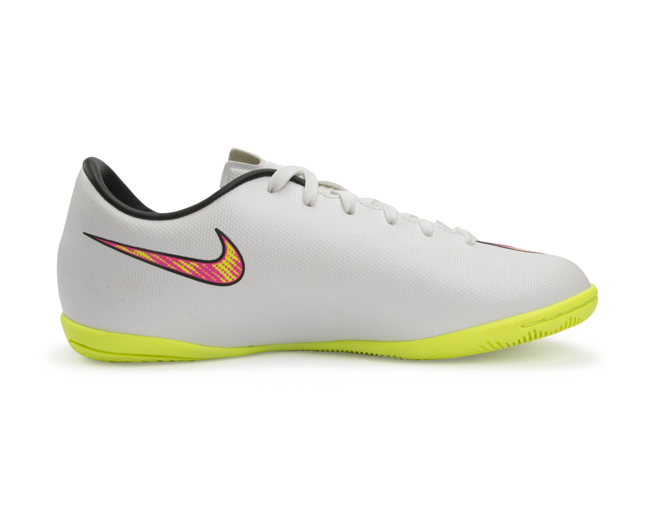 Nike Kids Mercurial Victory V Indoor Soccer Shoes White/Volt/Hyper Pink