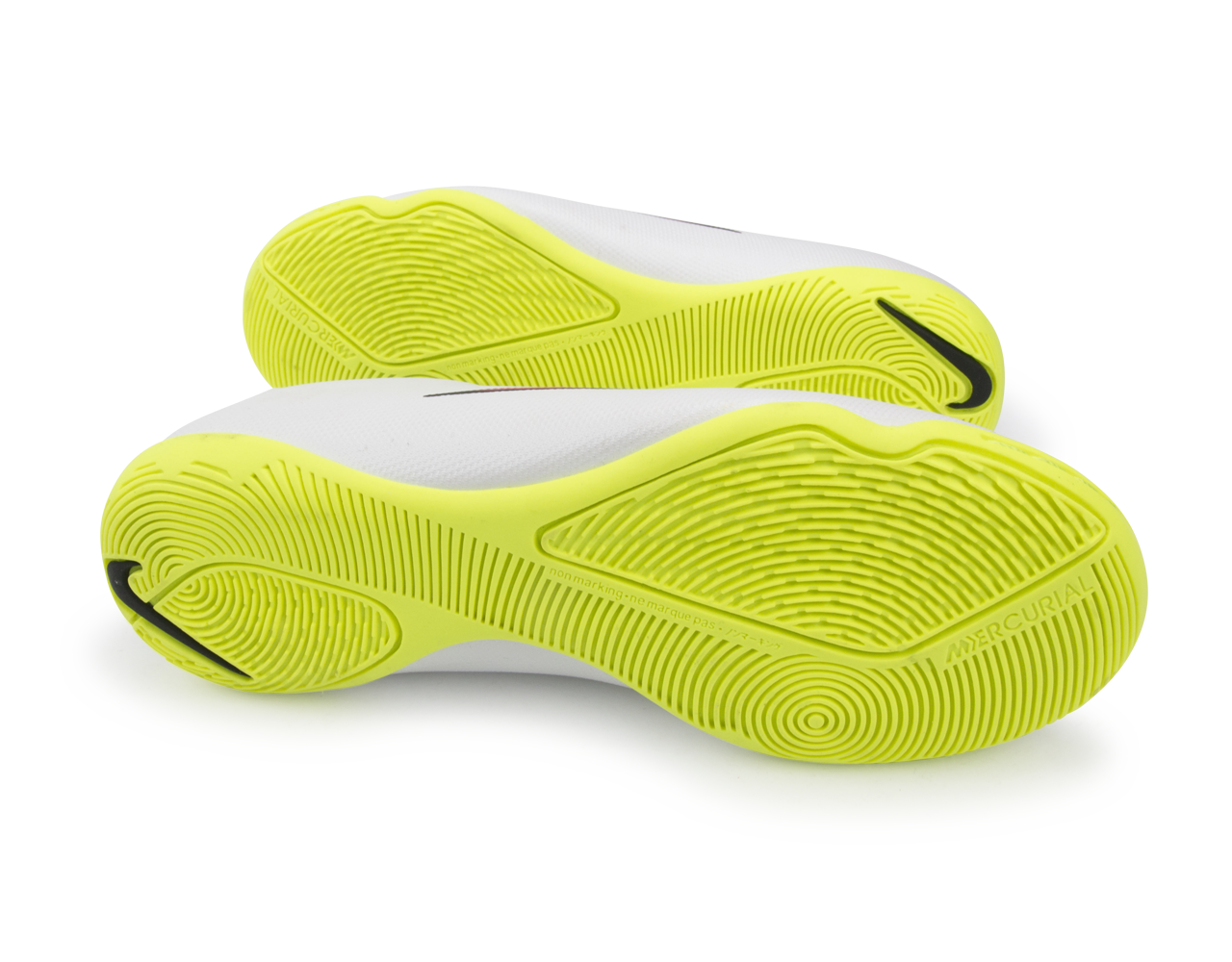 Nike Kids Mercurial Victory V Indoor Soccer Shoes White/Volt/Hyper Pink