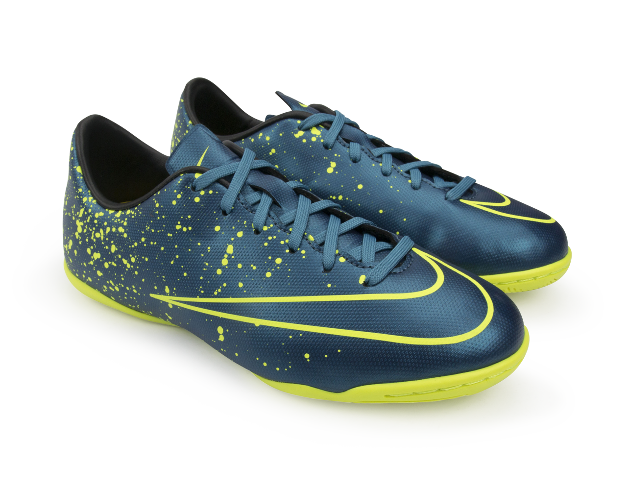 Nike Kids Mercurial Victory V Indoor Soccer Shoes Squadorn Blue/Black/Volt