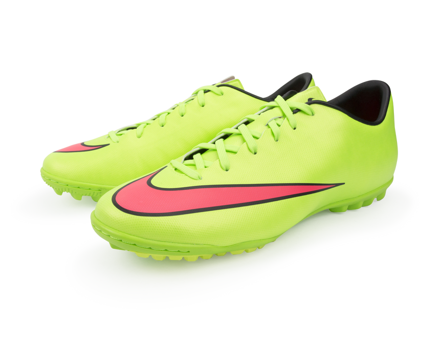 Nike Men's Mercurial Victory V Turf Soccer Shoes Electric Green/Hyper Punch/Black