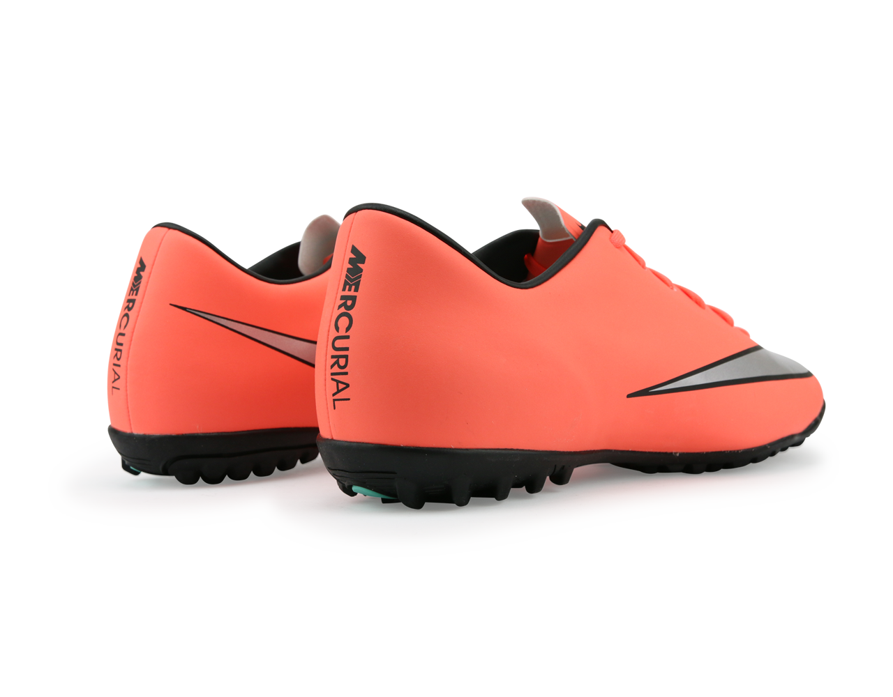 Nike Men's Mercurial Victory V Turf Soccer Shoes Bright Mango/Metallic Slivr/Hyper Turqoise