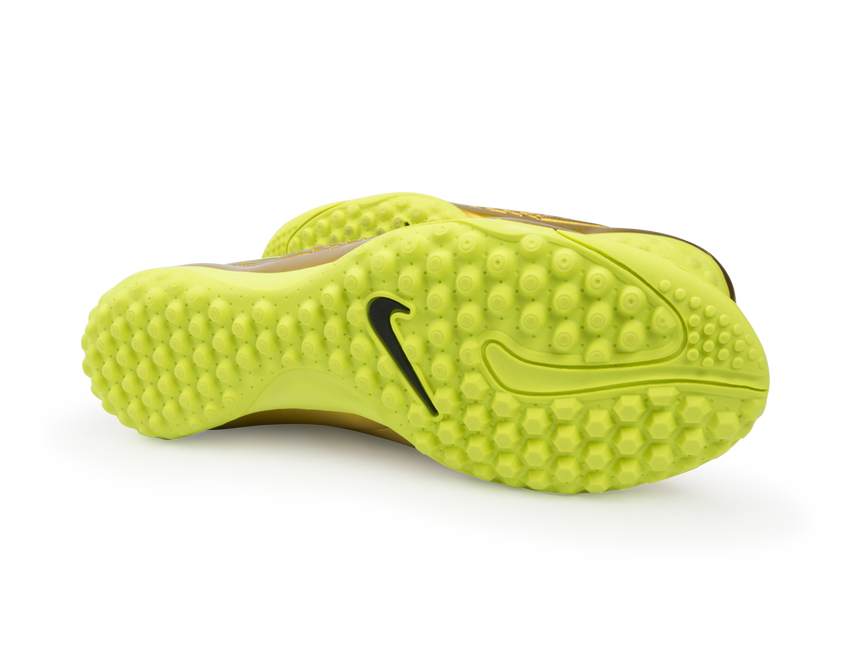 Nike Men's Hypervenom Phelon Turf Soccer Shoes Metallic Gold/Black/Tour Yellow