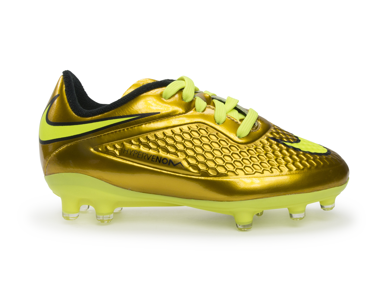 Nike Kids Hypervenom Phelon FG Metallic Gold/Black/Tour Yellow