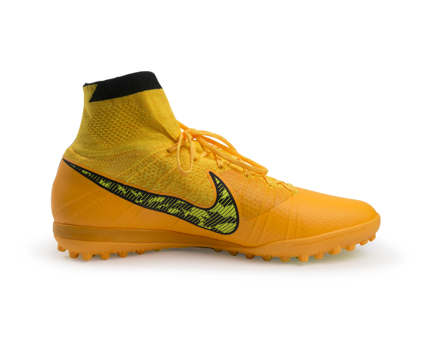 Nike Men's Elastico Superfly Turf Soccer Shoes Laser Orange/Black/Tour Yellow