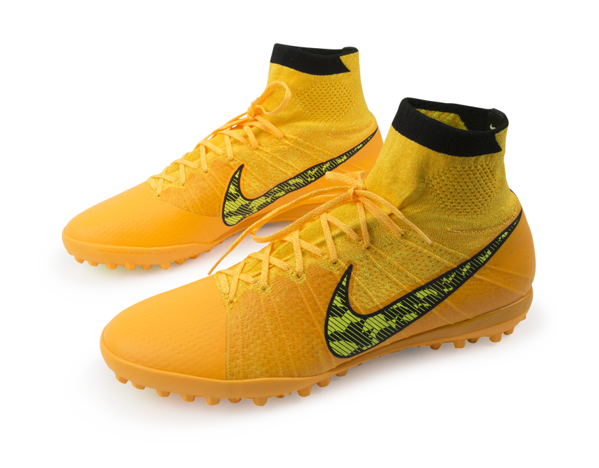 Nike Men's Elastico Superfly Turf Soccer Shoes Laser Orange/Black/Tour Yellow