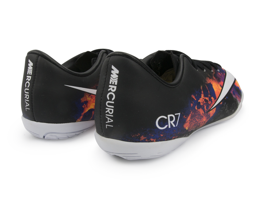 Nike Kids Mercurial Victory V CR Indoor Soccer Shoes Black/White/Total Crimson