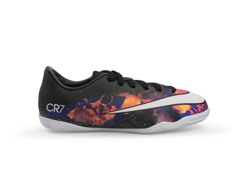 Nike Kids Mercurial Victory V CR Indoor Soccer Shoes Black/White/Total Crimson