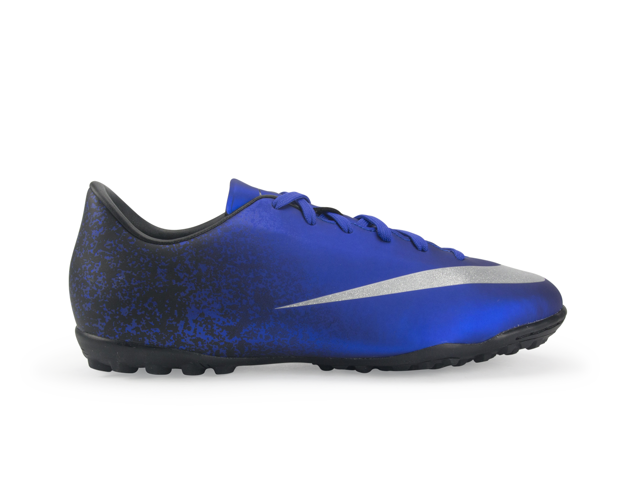 Nike Kids Mercurial Victory V CR7 Turf Soccer Shoes Deep Royal Blue/Metallic Silver