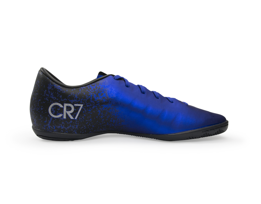 Nike Men's Mercurial Victory V CR7 Indoor Soccer Shoes Deep Royal Blue/Metallic Silver