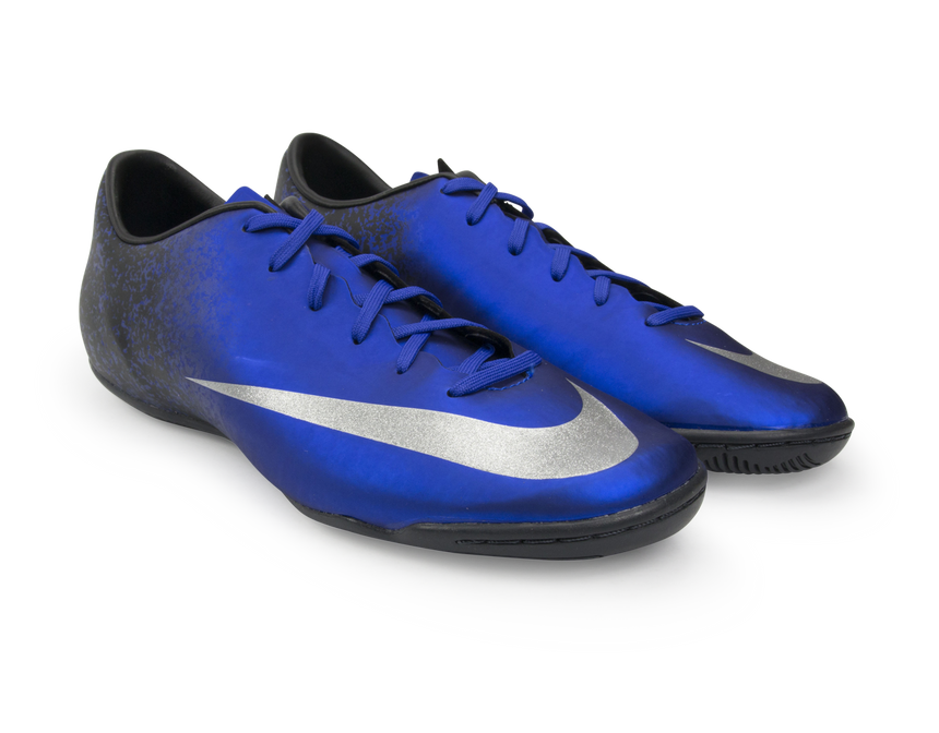 Nike Men's Mercurial Victory V CR7 Indoor Soccer Shoes Deep Royal Blue/Metallic Silver