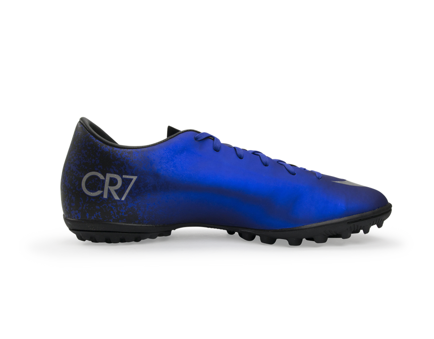Nike Men's Mercurial Victory V CR7 Turf Soccer Shoes Royal Blue/Metallic Silver/Bleu Royal