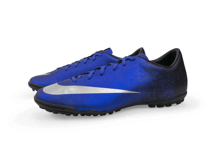 Nike Men's Mercurial Victory V CR7 Turf Soccer Shoes Royal Blue/Metallic Silver/Bleu Royal