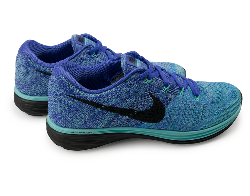 Nike Women's Flyknit Lunar 3 Running Shoes Light Aqua/Persian Violet/University Blue