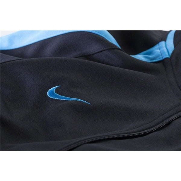Nike Men's FC Barcelona Authentic N98 Jacket Black/Light Current Blue