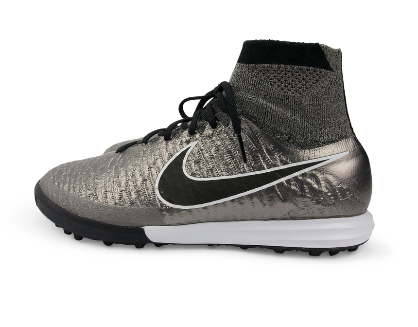Nike Men's MagistaX Proximo Turf Soccer Shoes Metallic Pewter/Ghost Green/Black