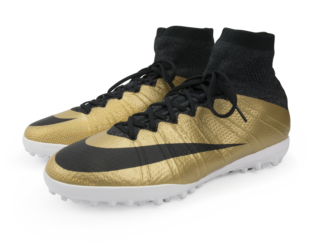 Nike Men's MercurialX Proximo Turf Soccer Shoes Metallic Gold/Black/Tour Yellow