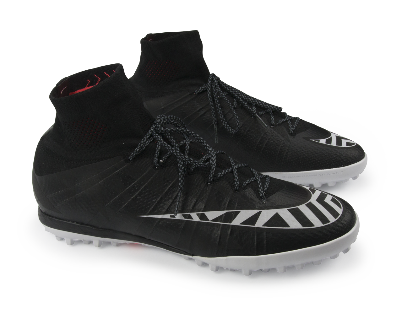 Nike Men's MercurialX Proximo Street Turf Soccer Shoes Black/White/Hot Lava