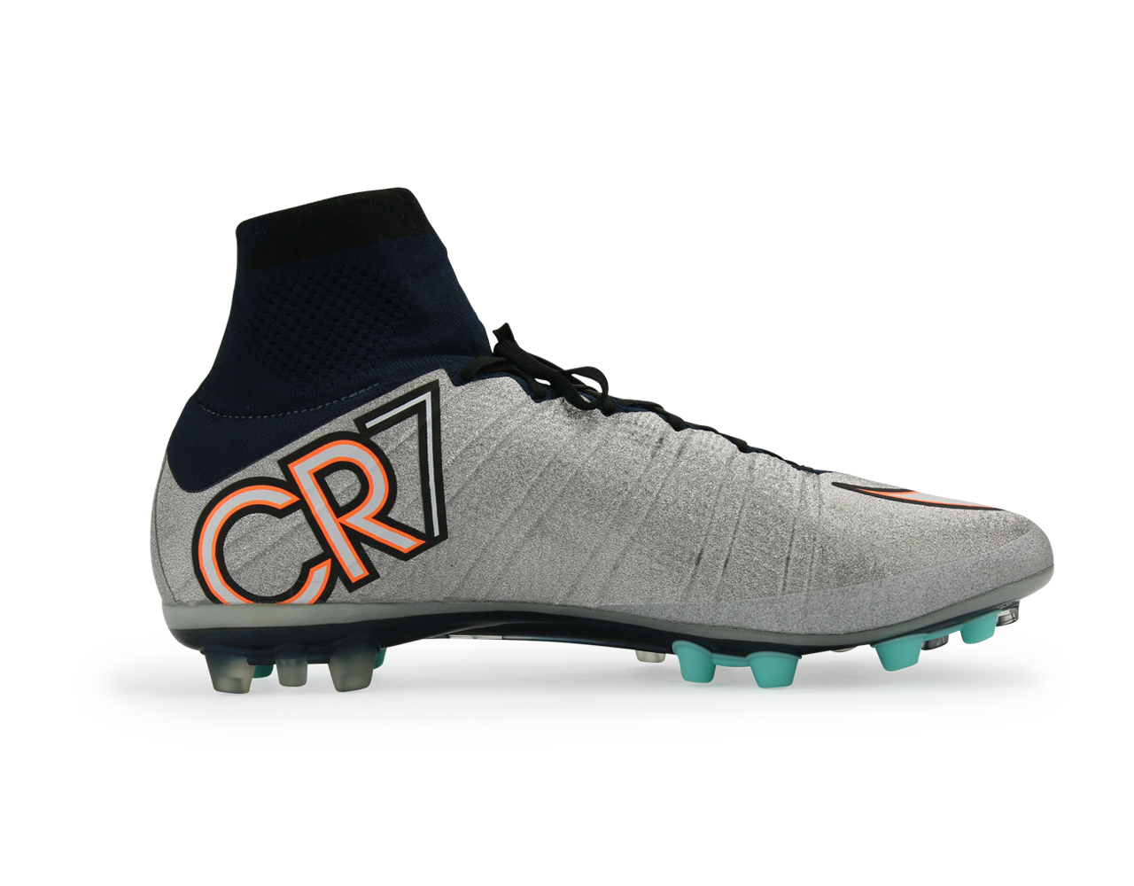 Nike Men's Mercurial Superfly CR AG Metallic Silver/Hyper Turquoise/Black