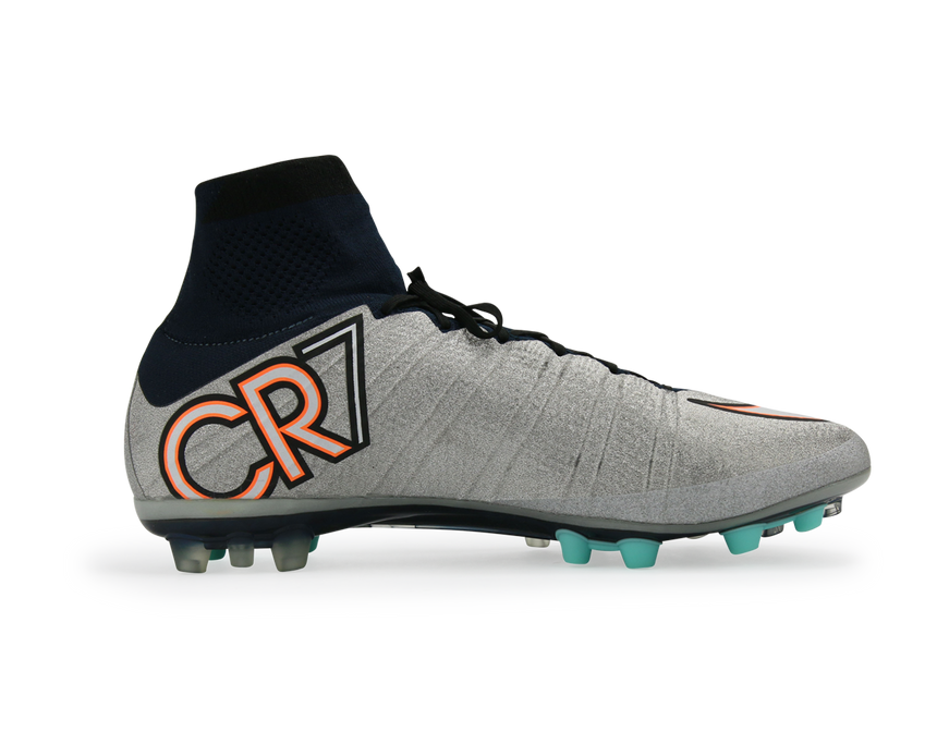 Nike Men's Mercurial Superfly CR AG Metallic Silver/Hyper Turquoise/Black