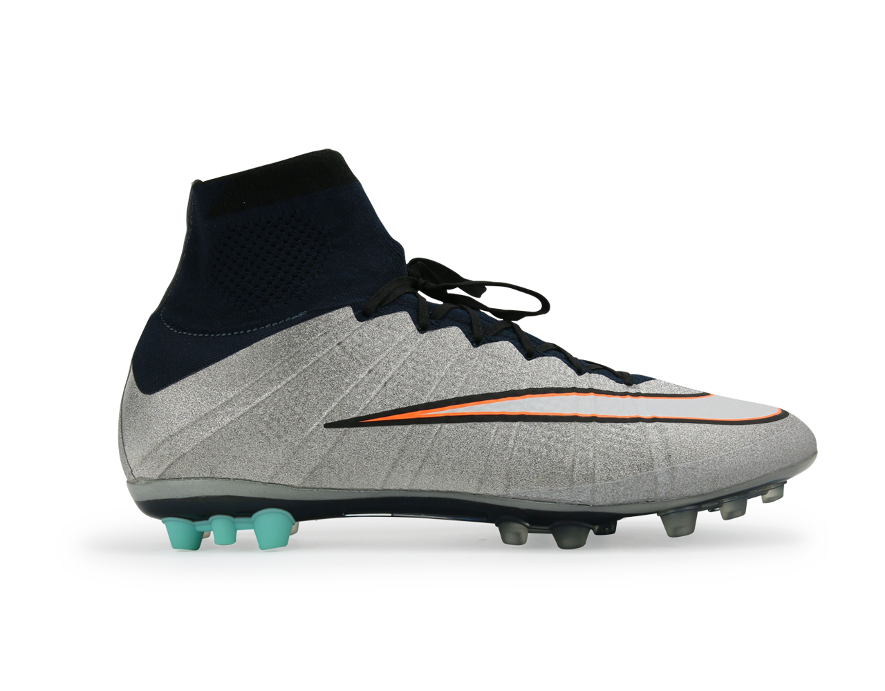 Nike Men's Mercurial Superfly CR AG Metallic Silver/Hyper Turquoise/Black