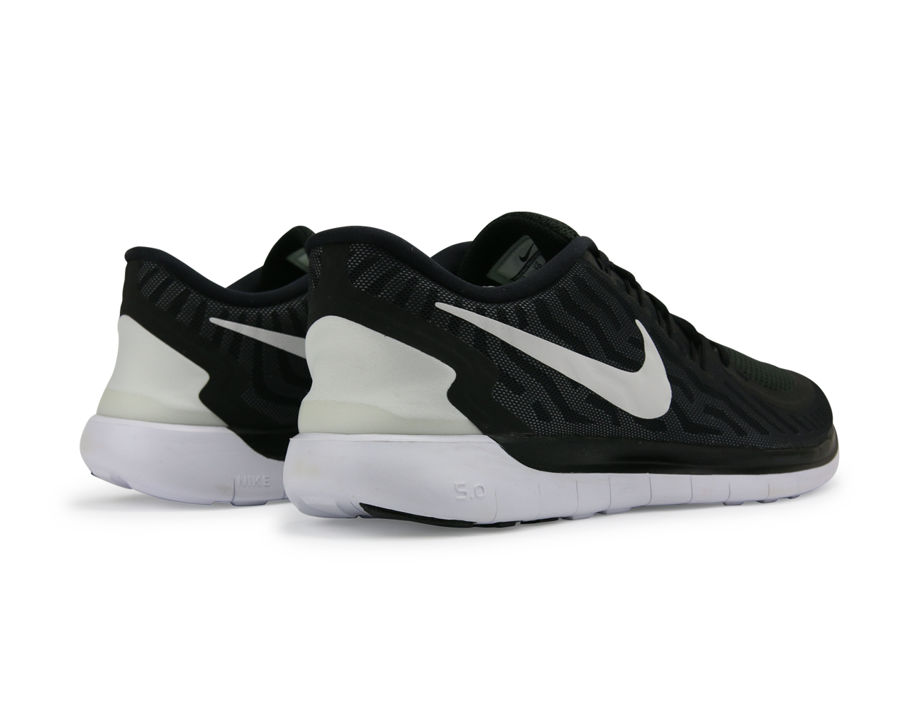 Nike Men's Free 5.0 Running Shoes Black/White/Dark Grey
