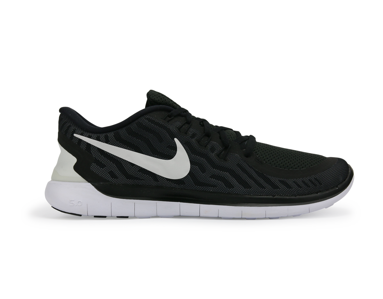 Nike Men's Free 5.0 Running Shoes Black/White/Dark Grey
