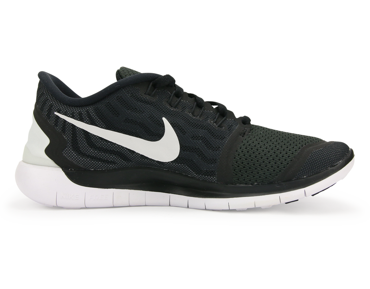 Nike Women's Free 5.0 Running Shoes Black/White/Dark Grey