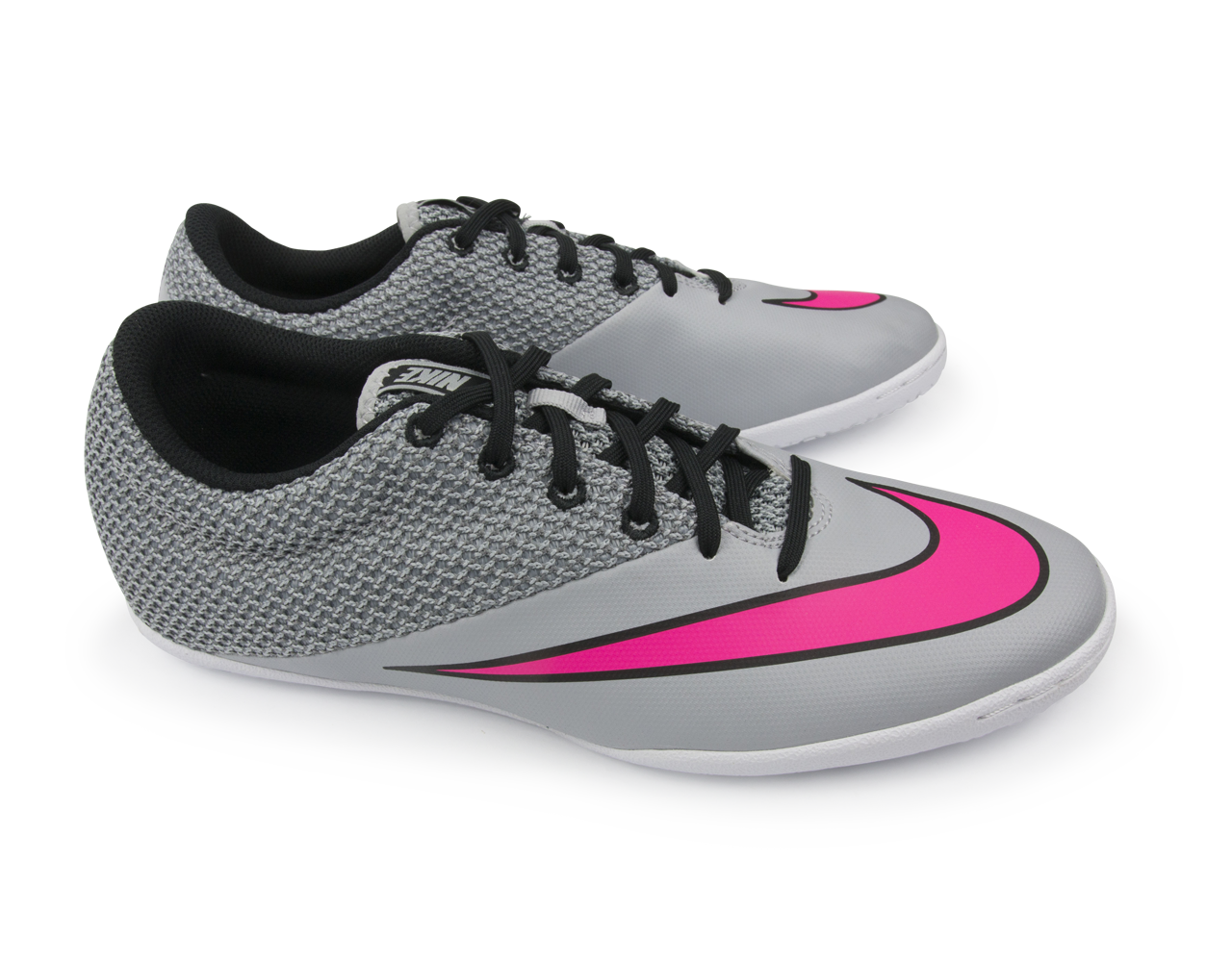 Nike Men's MercurialX Pro Indoor Soccer Shoes Wolf Grey/Vivid Pink/White