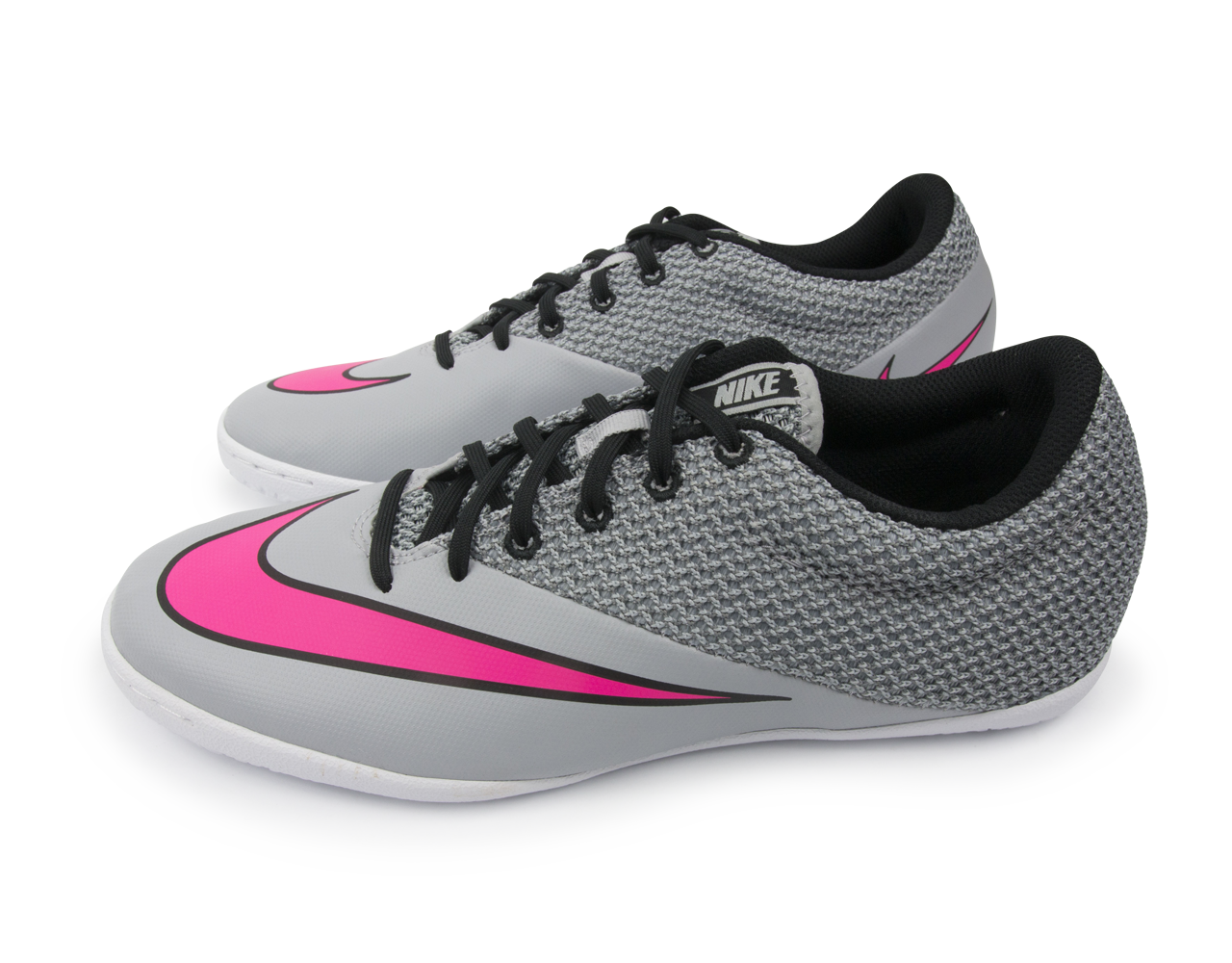 Nike Men's MercurialX Pro Indoor Soccer Shoes Wolf Grey/Vivid Pink/White