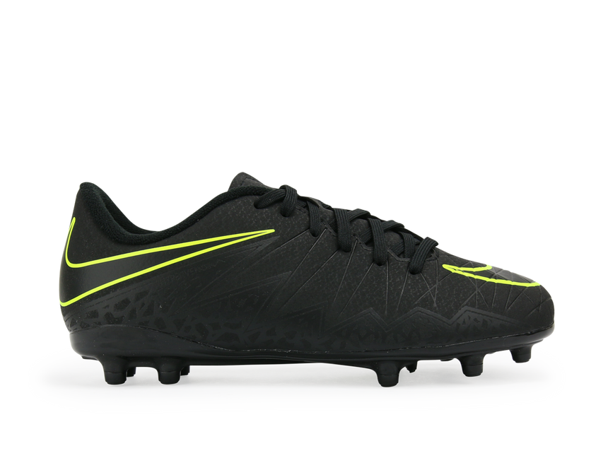 Nike Kids Hypervenom Phelon II FG Black/Black/Volt