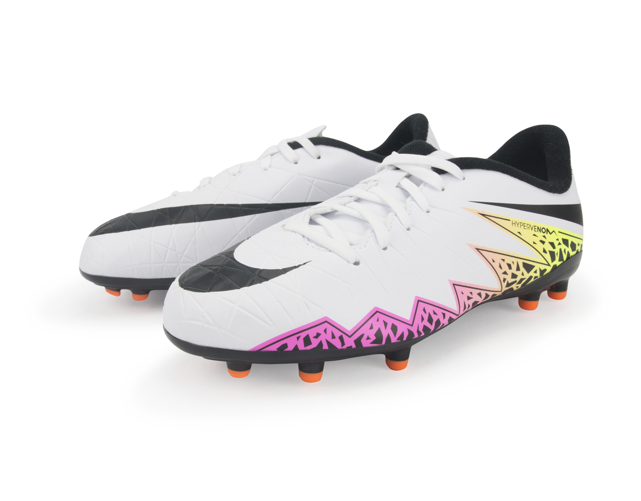 Nike Kids Hypervenom Phelon II FG White/Black/Total Orange