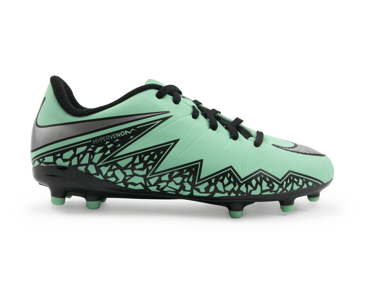 Nike Kids Hypervenom Phelon II FG Green Glow/Metallic Silver/Hyper Orange