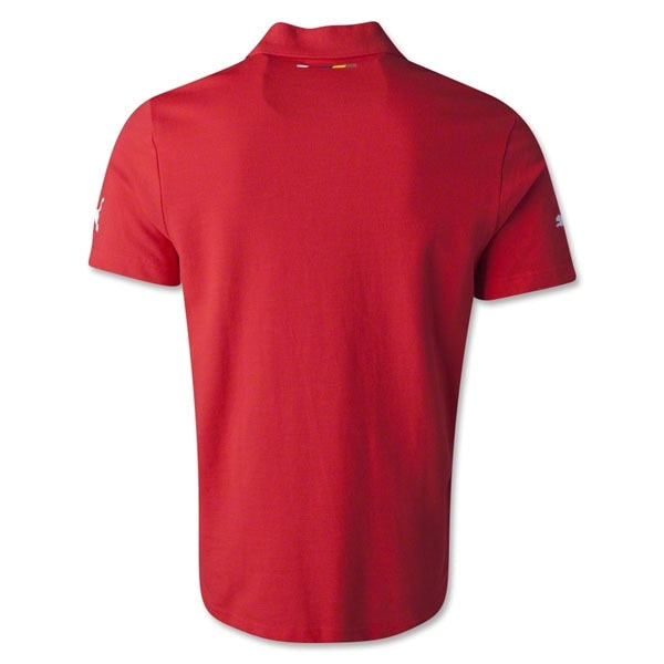 PUMA Men's Arsenal FC Leisure Hooped Polo High Risk Red/White