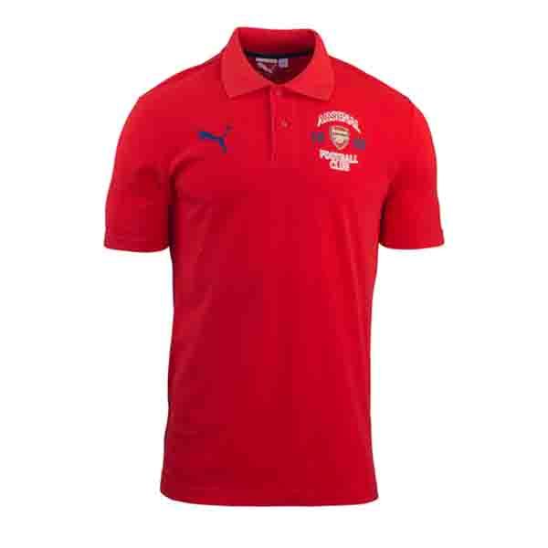 PUMA Men's Arsenal FC Polo High Risk Red/White