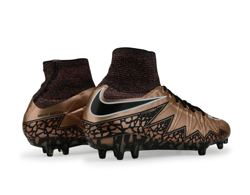 Nike Men's Hypervenom Phantom II FG Metallic Red Bronze/Green Glow/Black