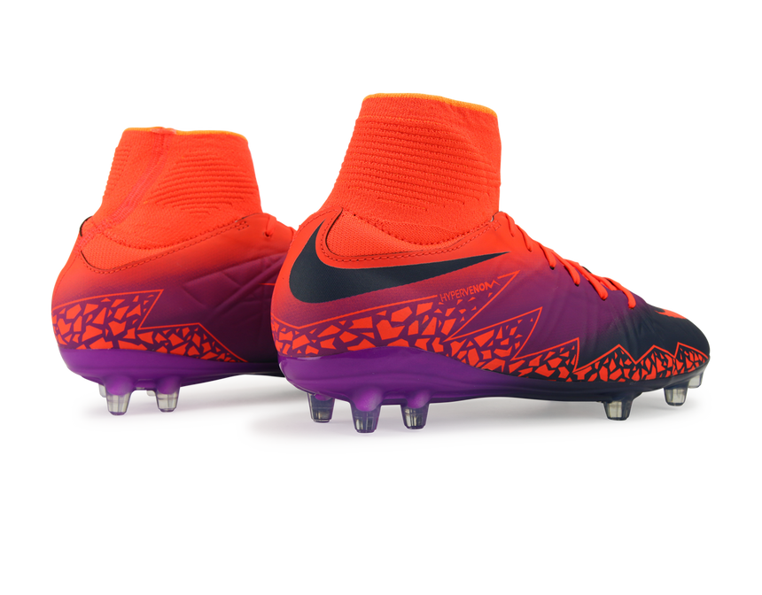 Nike Kids Hypervenom Phantom II FG Total Crimson/Obsidian/Vivid Purple