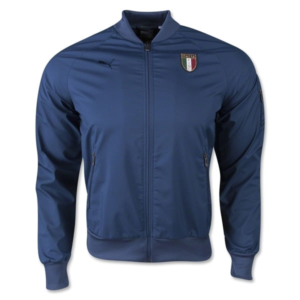 PUMA Men's Italia Azurri Woven Jacket Dark Denim