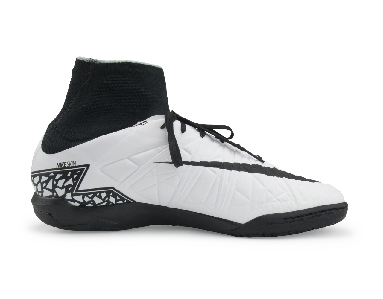 Nike Men's HypervenomX Proximo Indoor Soccer Shoes White/Black/Blanc/Noir