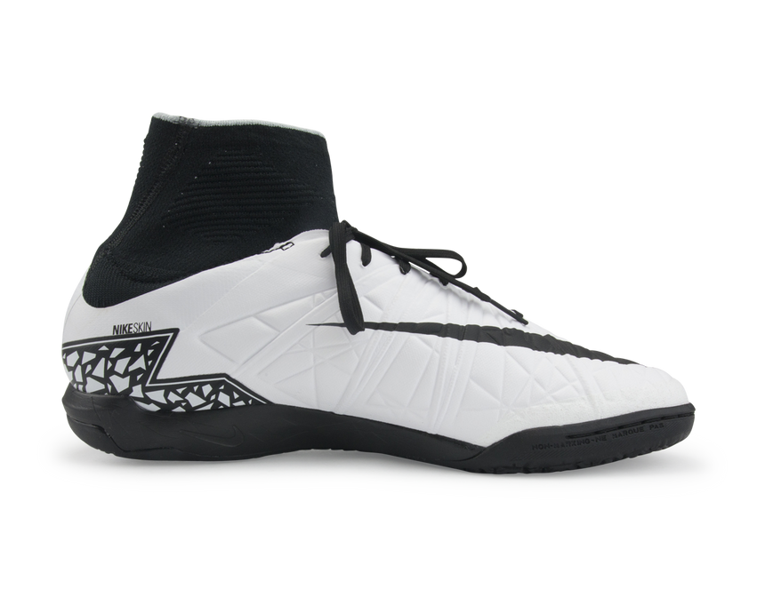 Nike Men's HypervenomX Proximo Indoor Soccer Shoes White/Black/Blanc/Noir