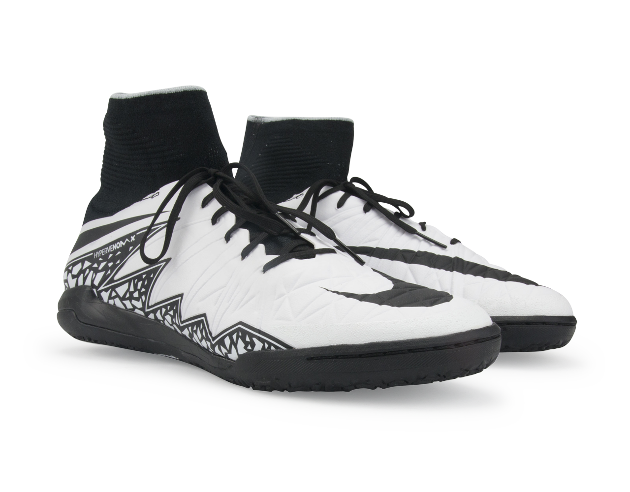 Nike Men's HypervenomX Proximo Indoor Soccer Shoes White/Black/Blanc/Noir