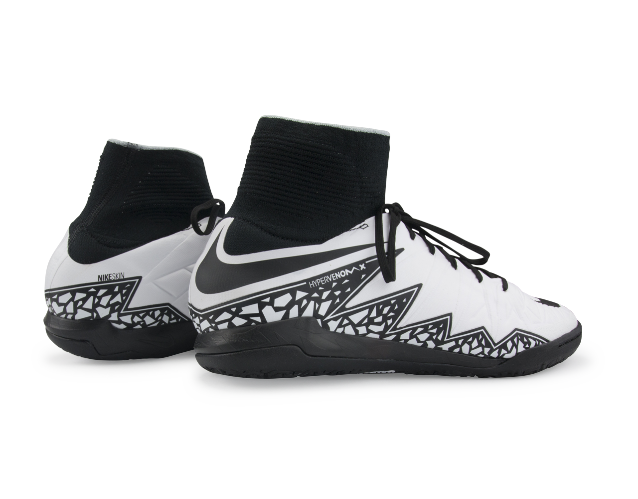 Nike Men's HypervenomX Proximo Indoor Soccer Shoes White/Black/Blanc/Noir
