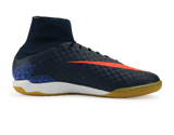 Nike Men's HypervenomX Proximo Indoor Soccer Shoes Obsidian/Total Crimson/Coastal Blue