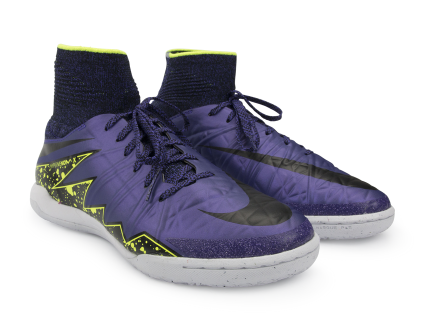 Nike Kids HypervenomX Proximo Street Indoor Soccer Shoes Hyper Grape/Black/Volt