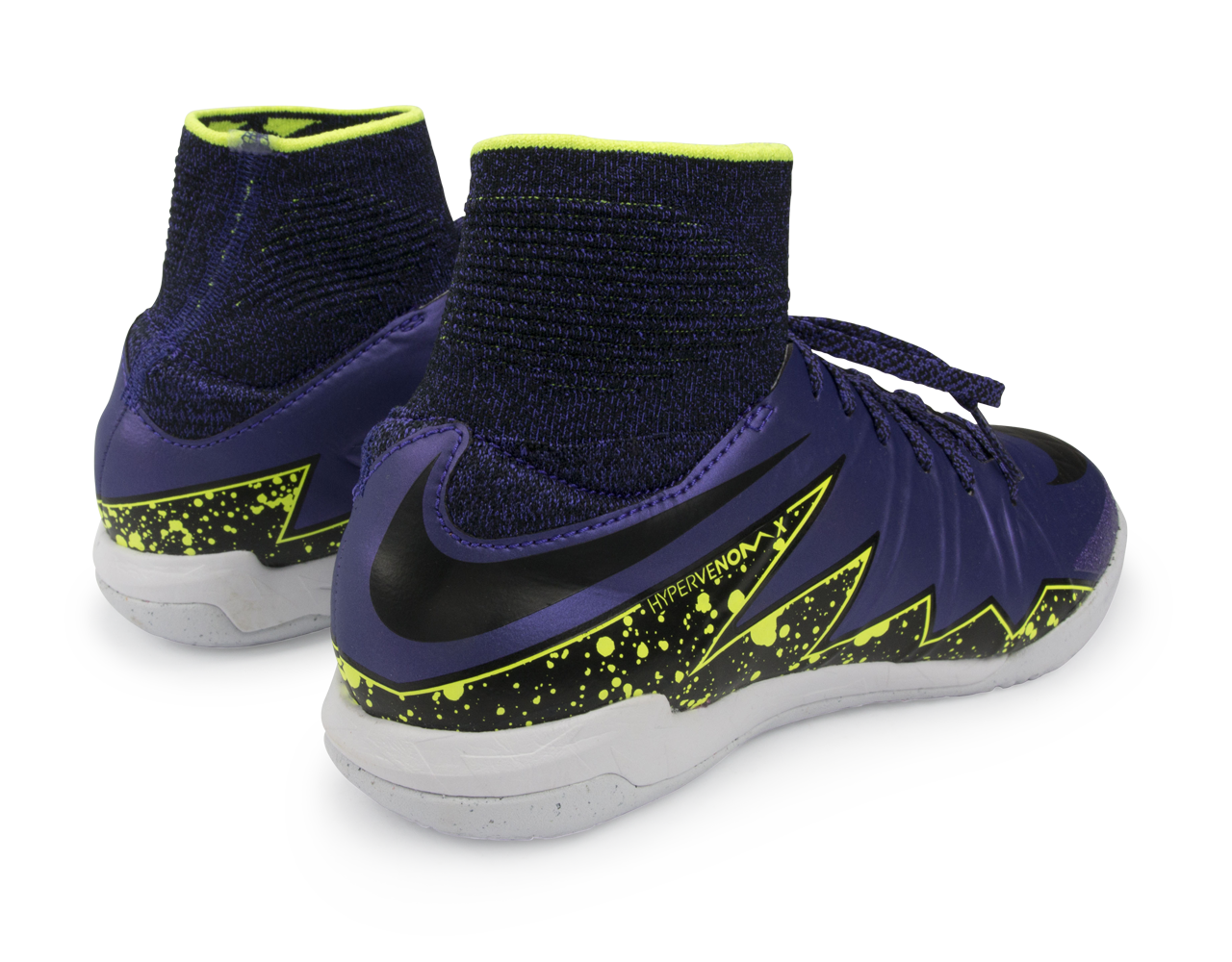 Nike Kids HypervenomX Proximo Street Indoor Soccer Shoes Hyper Grape/Black/Volt