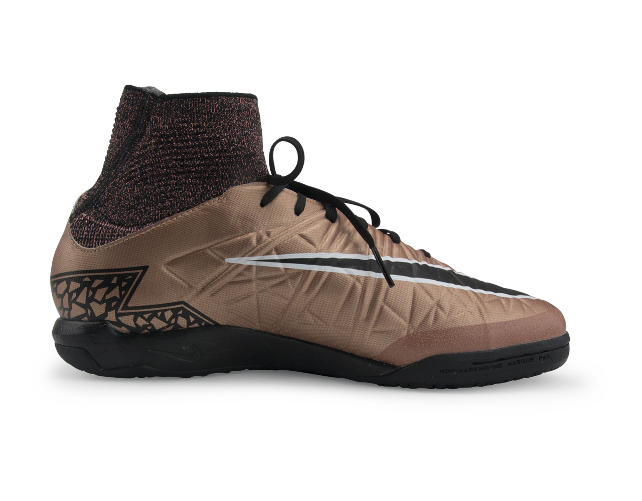 Nike Kids HypervenomX Proximo Indoor Soccer Shoes Metallic Red Bronze/Green Glow/Black