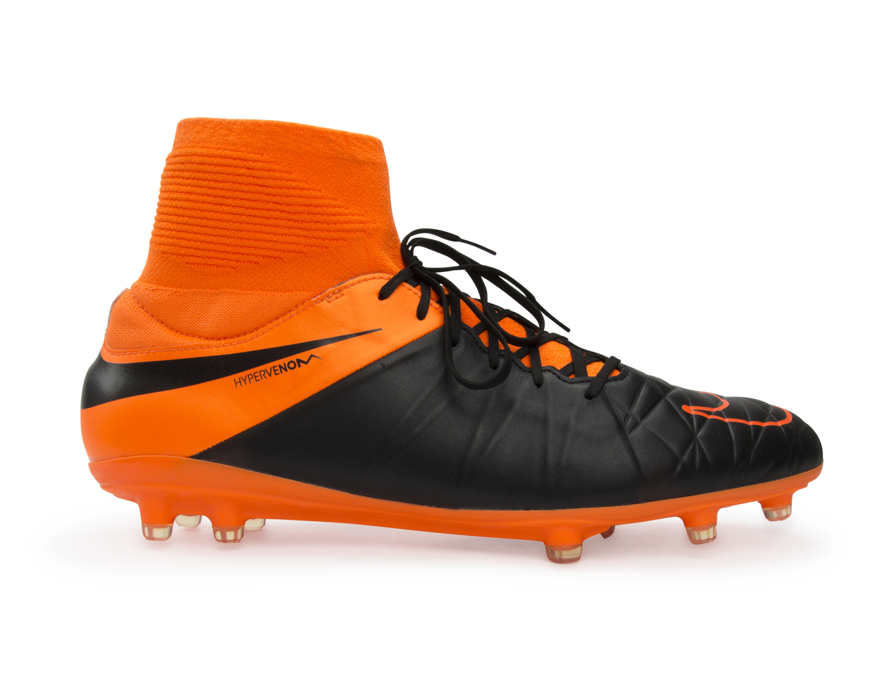 Nike Men's Hypervenom Phatal II Leather FG Black/Total Orange/White