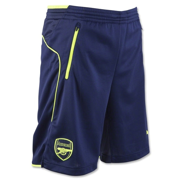 Puma Men's Arsenal FC Training Shorts Pea Coat/Safety Yellow