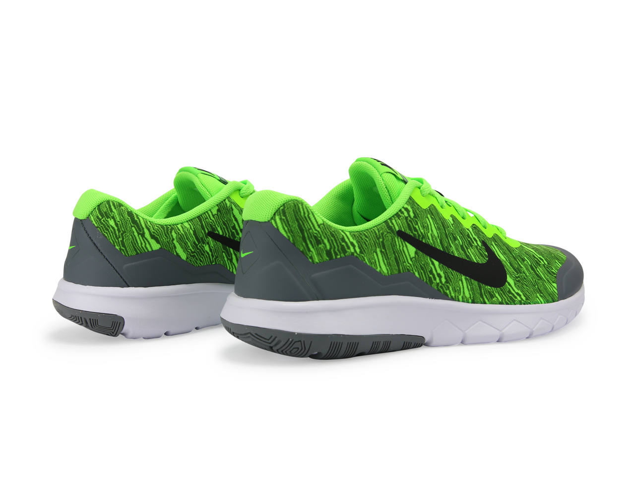 Nike Kids Flex Experience 4 Print GS Electric Green/Black/Grey/White