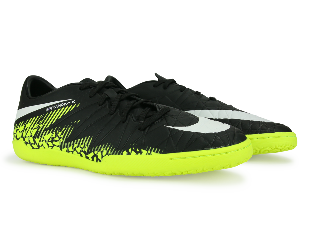 Nike Men's Hypervenom Phelon Indoor Soccer Shoes Black/White/Volt